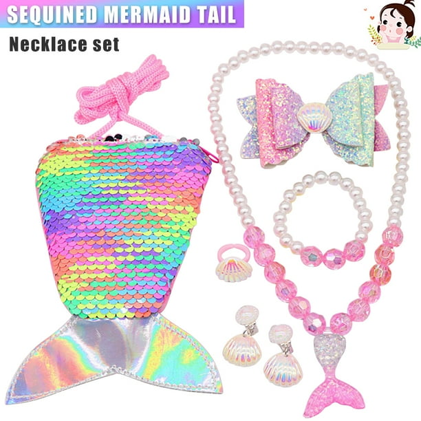 Princess Hair Bow and Bracelet 2pc Set Princess Aurora Hair Bow Gift Set for Girls